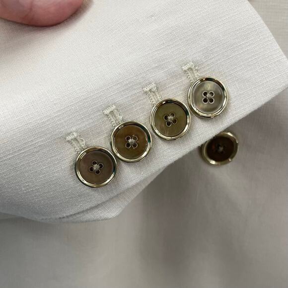 Rebecca Vallance 6 Verano Double Breasted Blazer Cotton Linen Blend - Picture 9 of 12